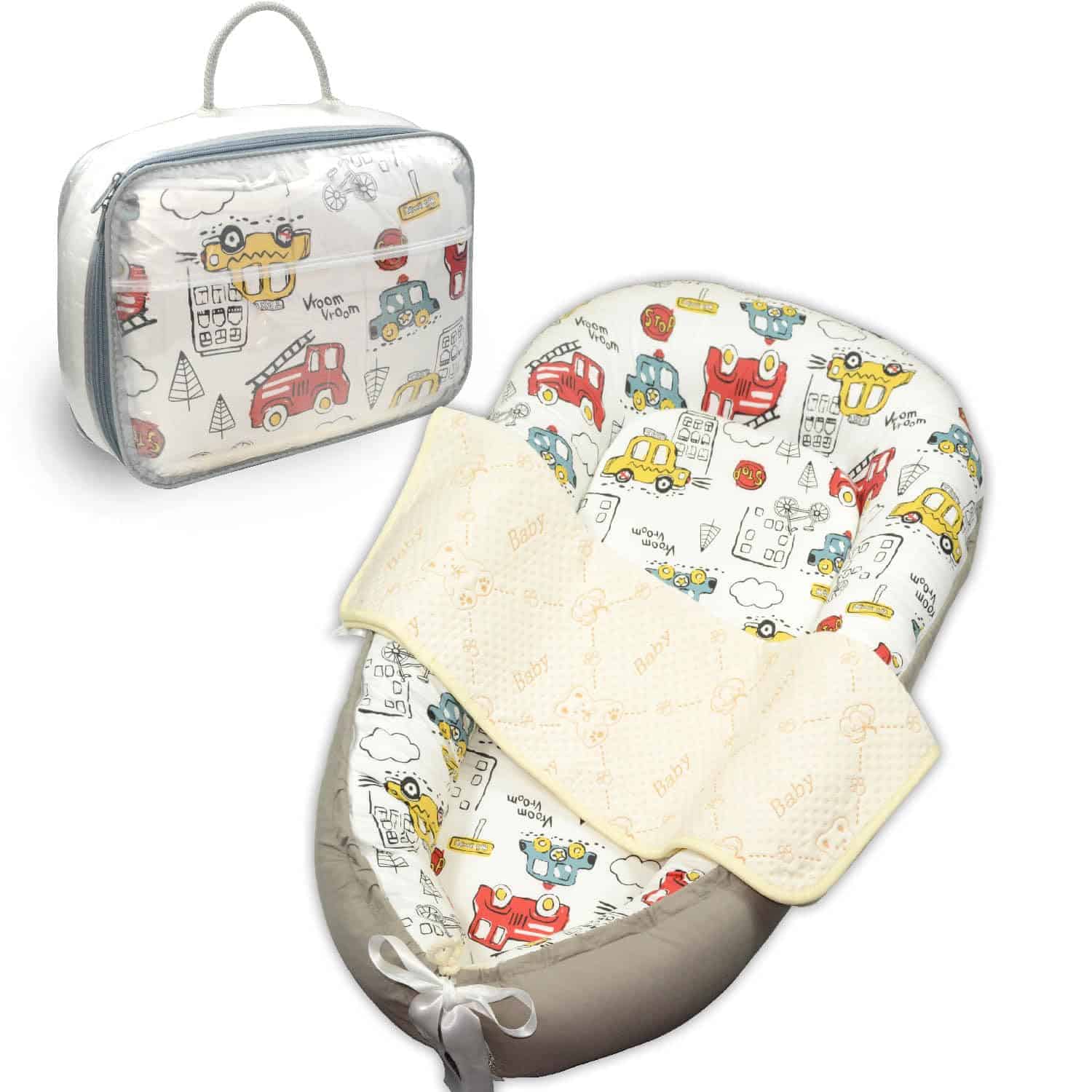 Nido de Bebé Ajustable para Recién Nacidos de 0 -Gris