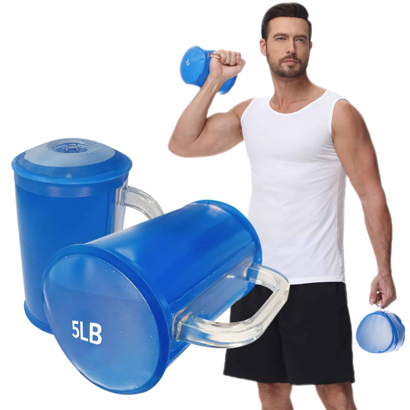 Pesas de Agua DEIRIS, Pesas de Entrenamiento -Azul (par de 1