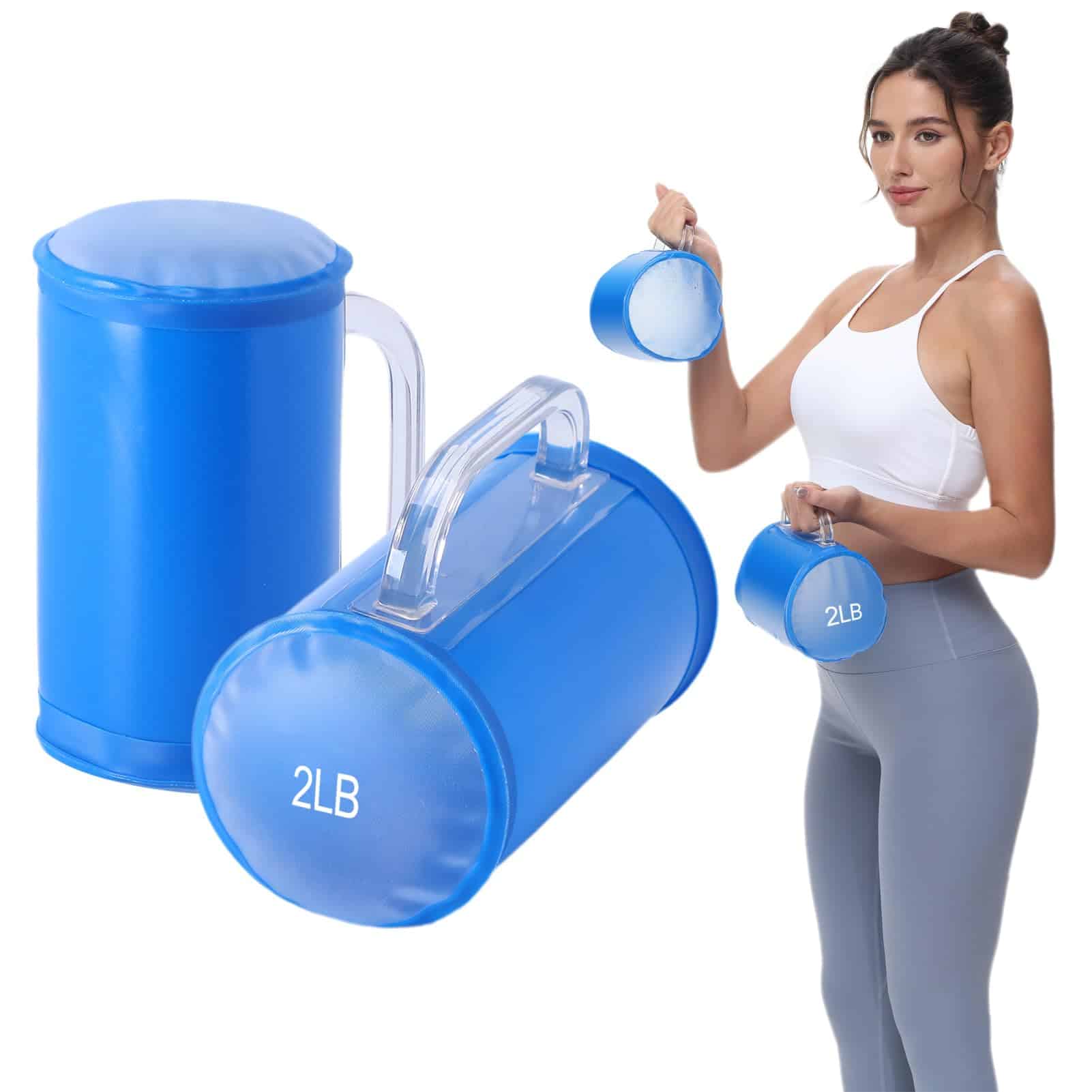 DEIRIS Water Dumbbells, Pesas de Agua con Ajuste de Peso,