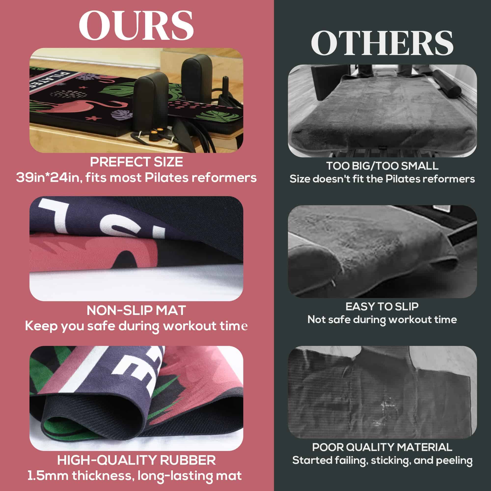 Tapete para Pilates Reformer POWLIF, Cubierta Plegable para - Imagen 6