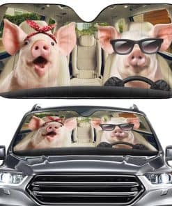 DocModel Bonito Parasol Rosa de Cerdo para Parabrisas