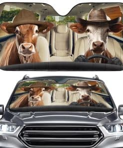 Parasol de coche para parabrisas delantero de vaca, Parasol