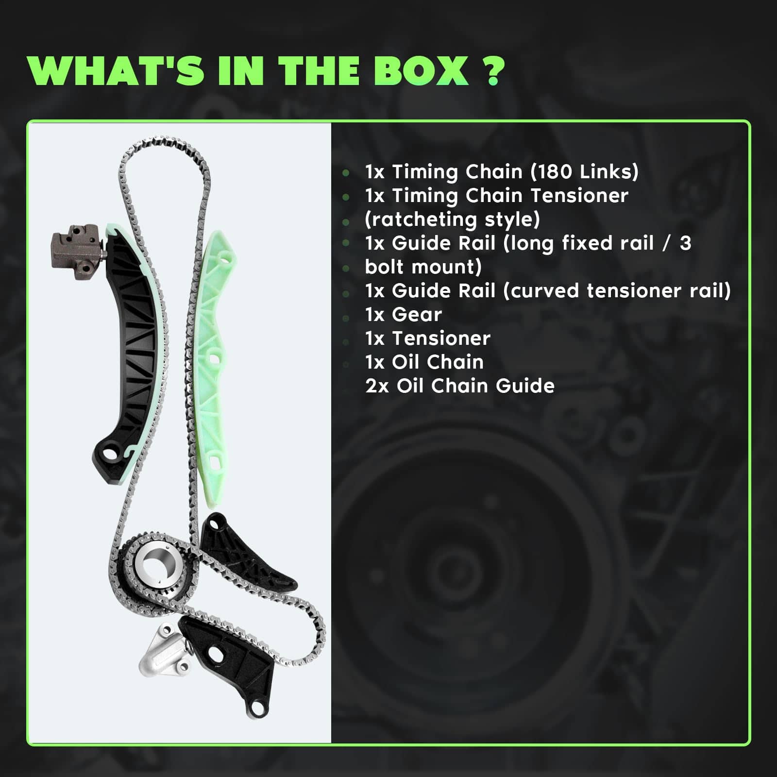 Kit de Cadena de Tiempo del Motor SCITOO para Chrysler 200, - Imagen 3