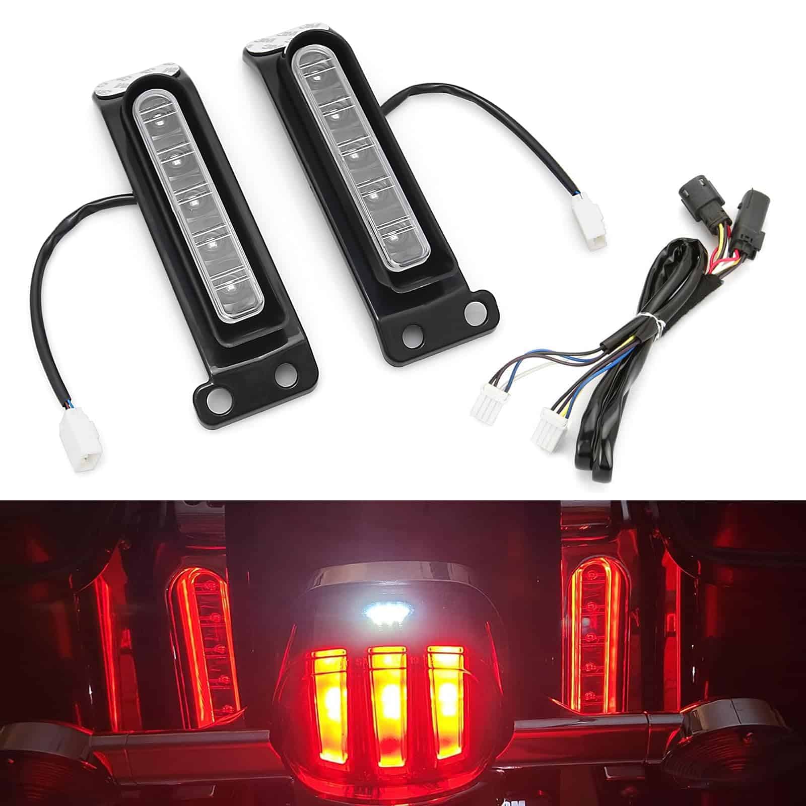 Luz de guardabarros trasero para Harley Electra Glo