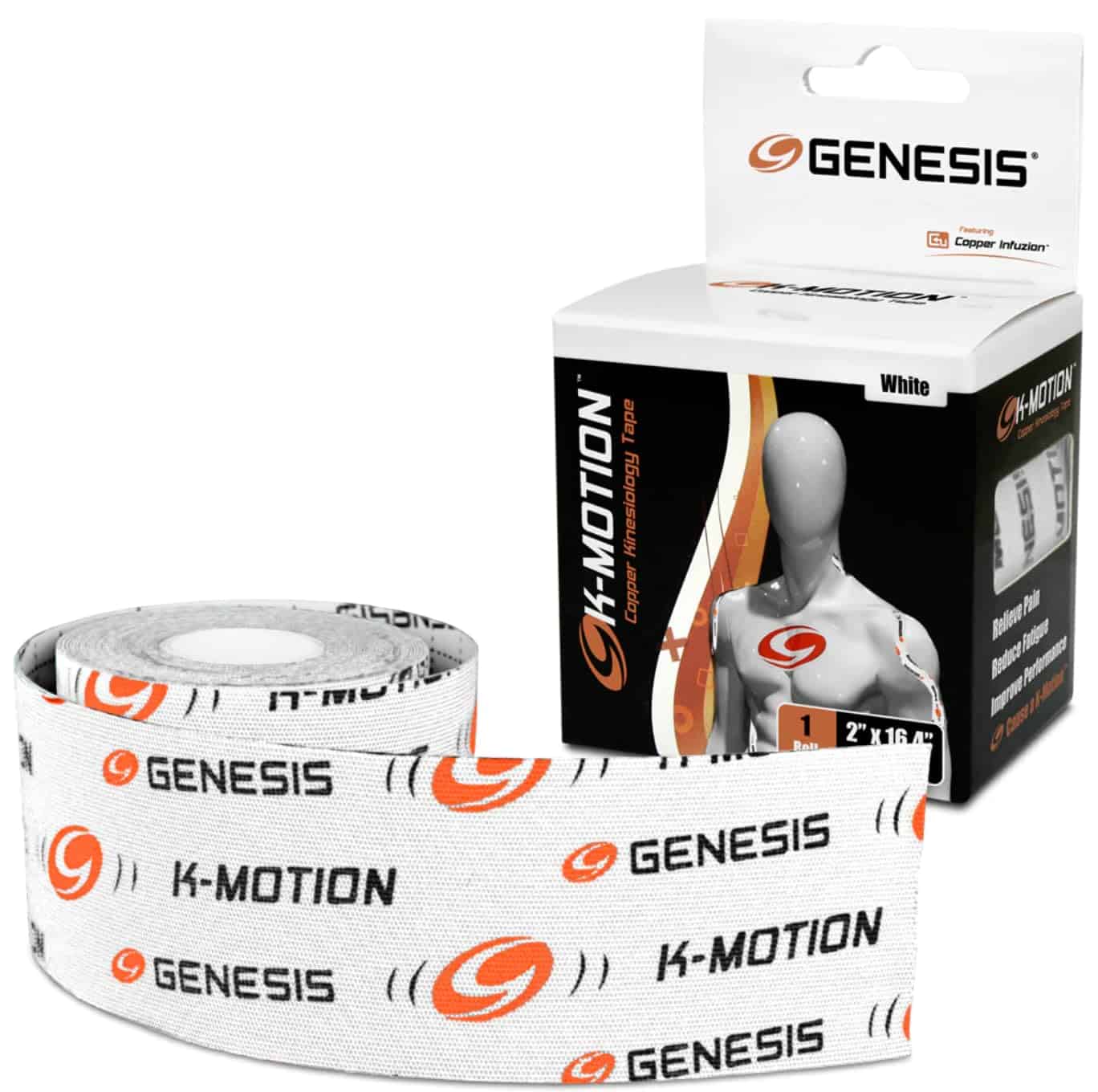 Cinta de Bolos Genesis - K-Motion Blanco Rollo sin Cortar -