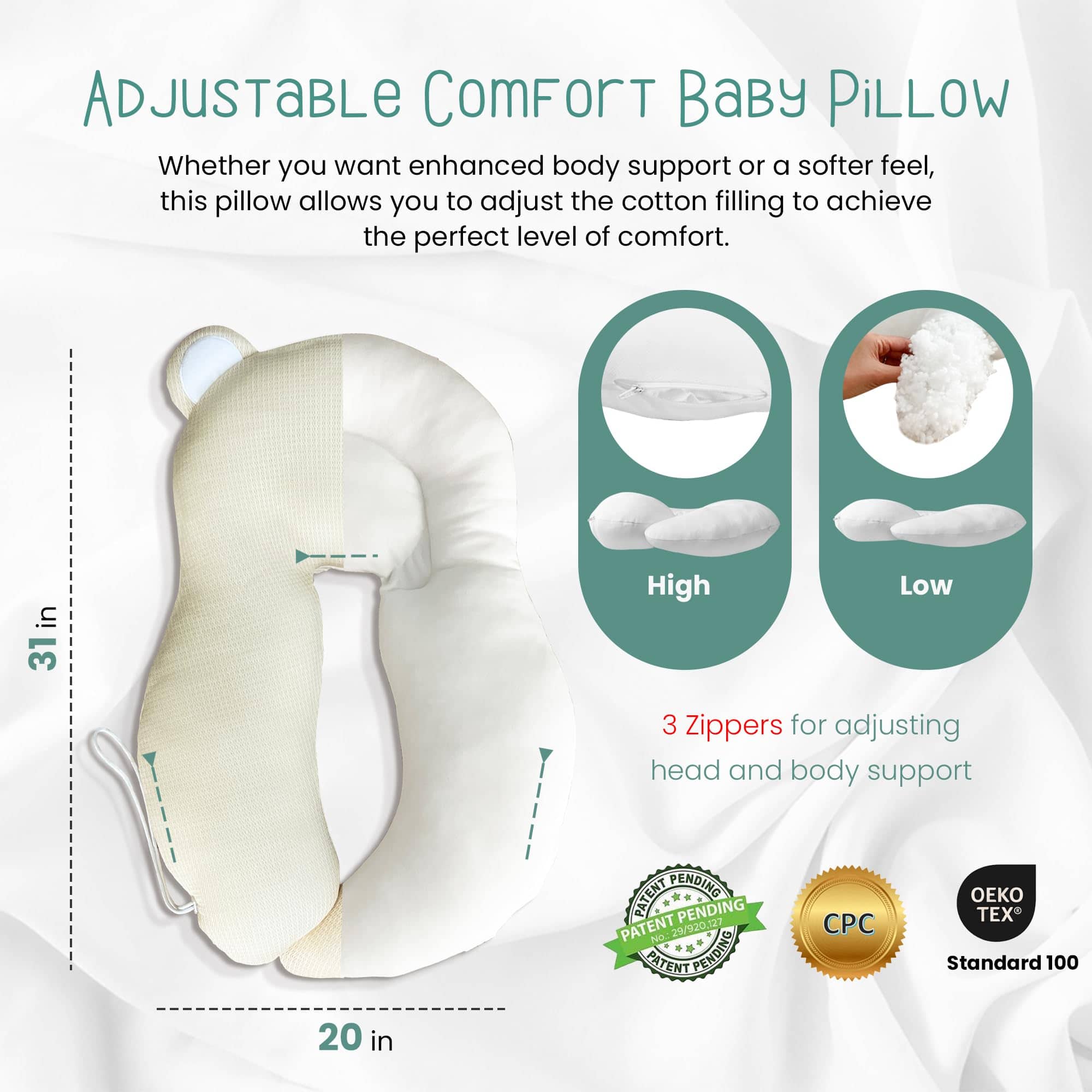 Almohada Multifuncional para Bebé Gomigomi: Antiroll, para - Imagen 6