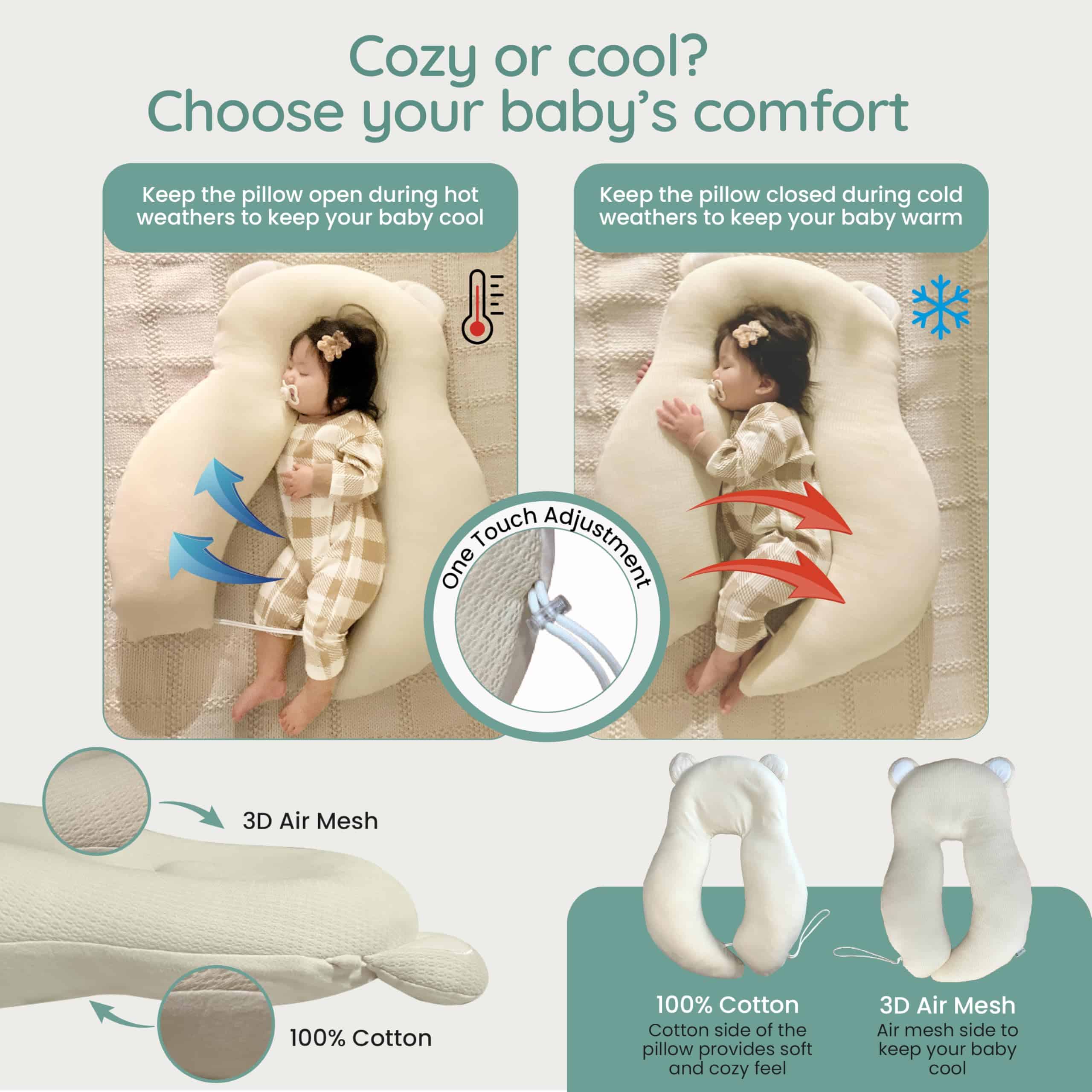 Almohada Multifuncional para Bebé Gomigomi: Antiroll, para - Imagen 7