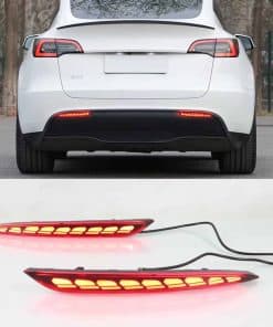 Luces LED rojas para parachoques trasero FFOCCO, luces de