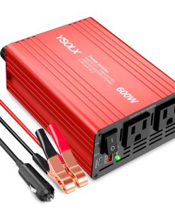 Inversor de Corriente YSOLX 600W, DC 12V a 110V AC Inversor