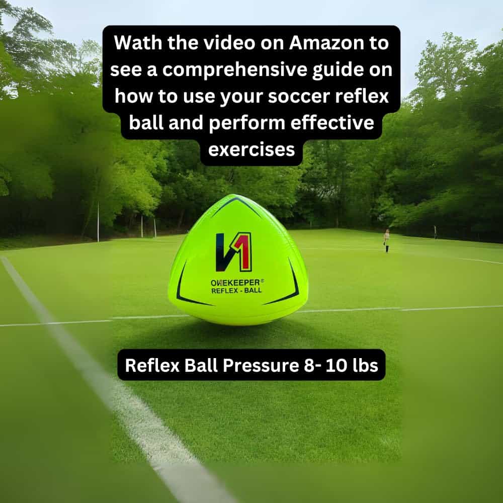 Pelota de Reflejos y Reacción de Fútbol ONEKEEPER Amarilla - Imagen 4