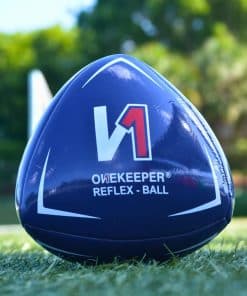 Pelota de reflejos y reacción de fútbol ONEKEEPER azul para