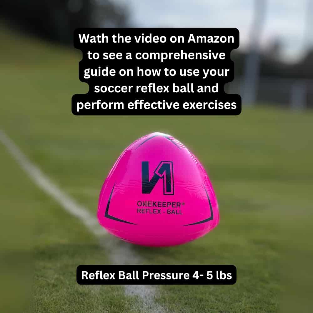 Pelota de reflejo y reacción de fútbol ONEKEEPER - Rosa - Imagen 4