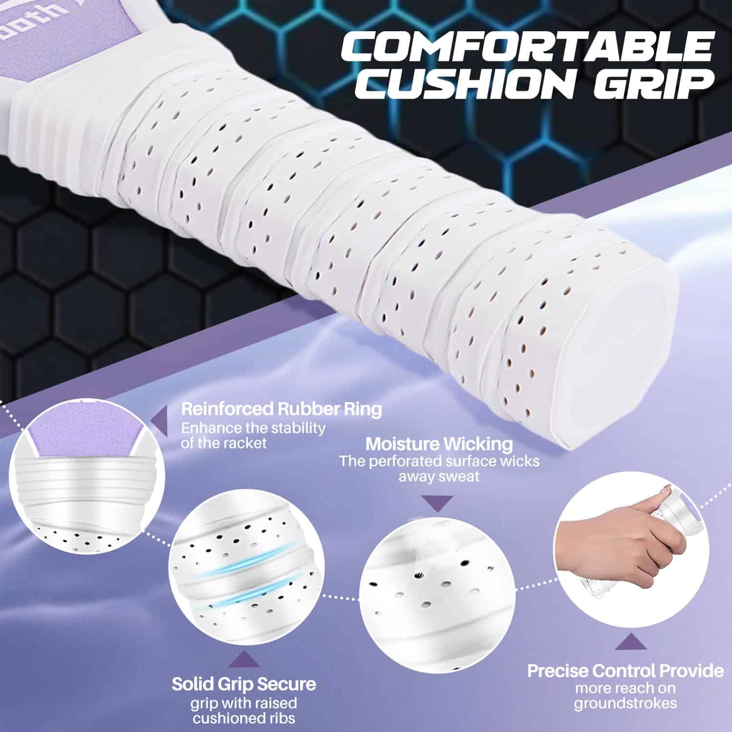 Pickleball Paddles Set VOTMONI Fibra de Vidrio Raqueta de - Imagen 3