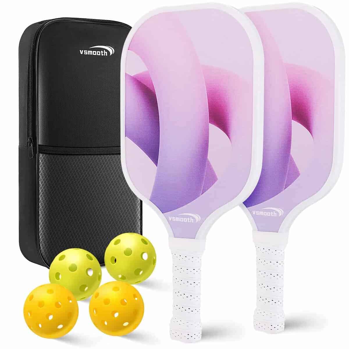 Pickleball Paddles Set VOTMONI Fibra de Vidrio Raqueta de
