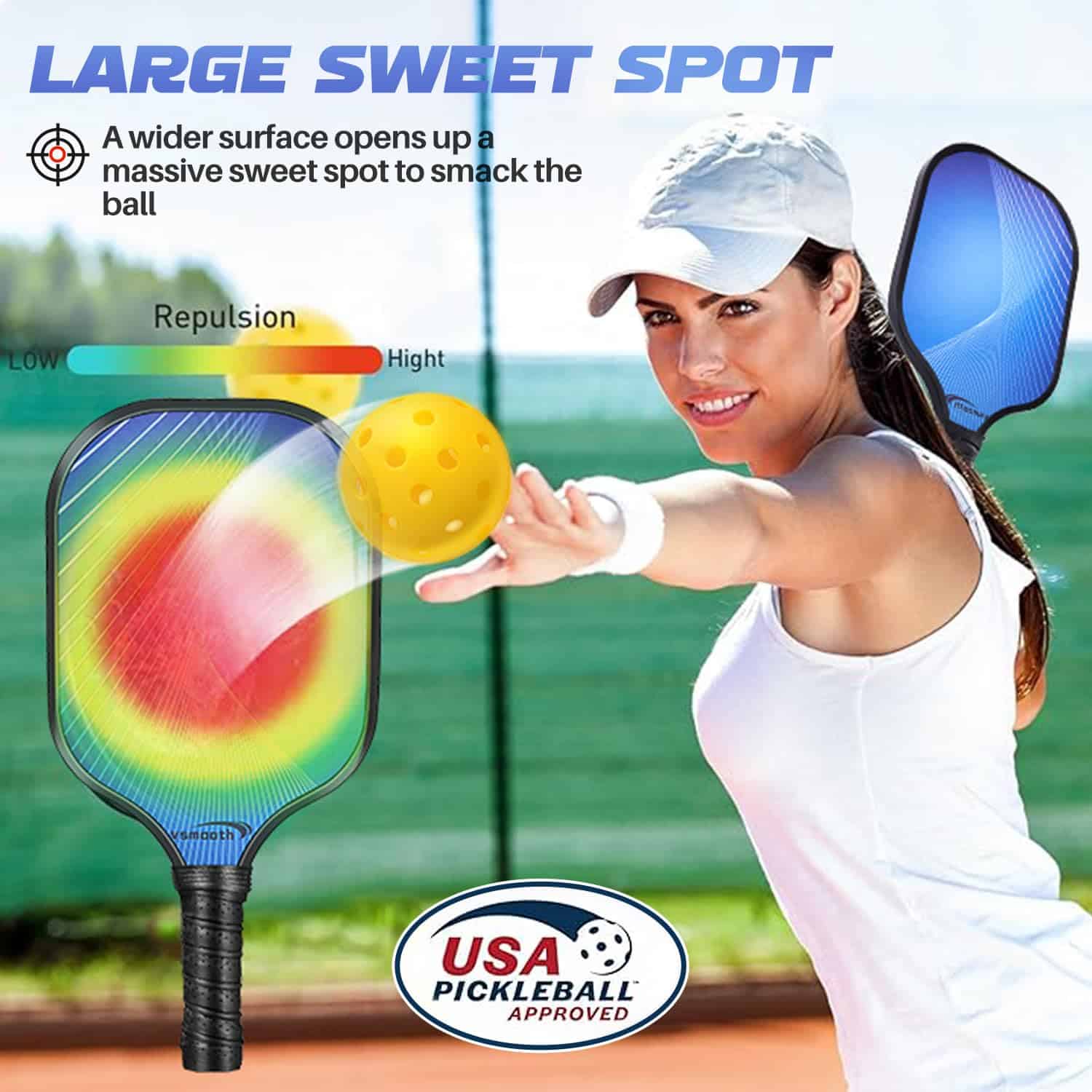Paletas de Pickleball Duraderas con Superficie de Máxima - Imagen 6