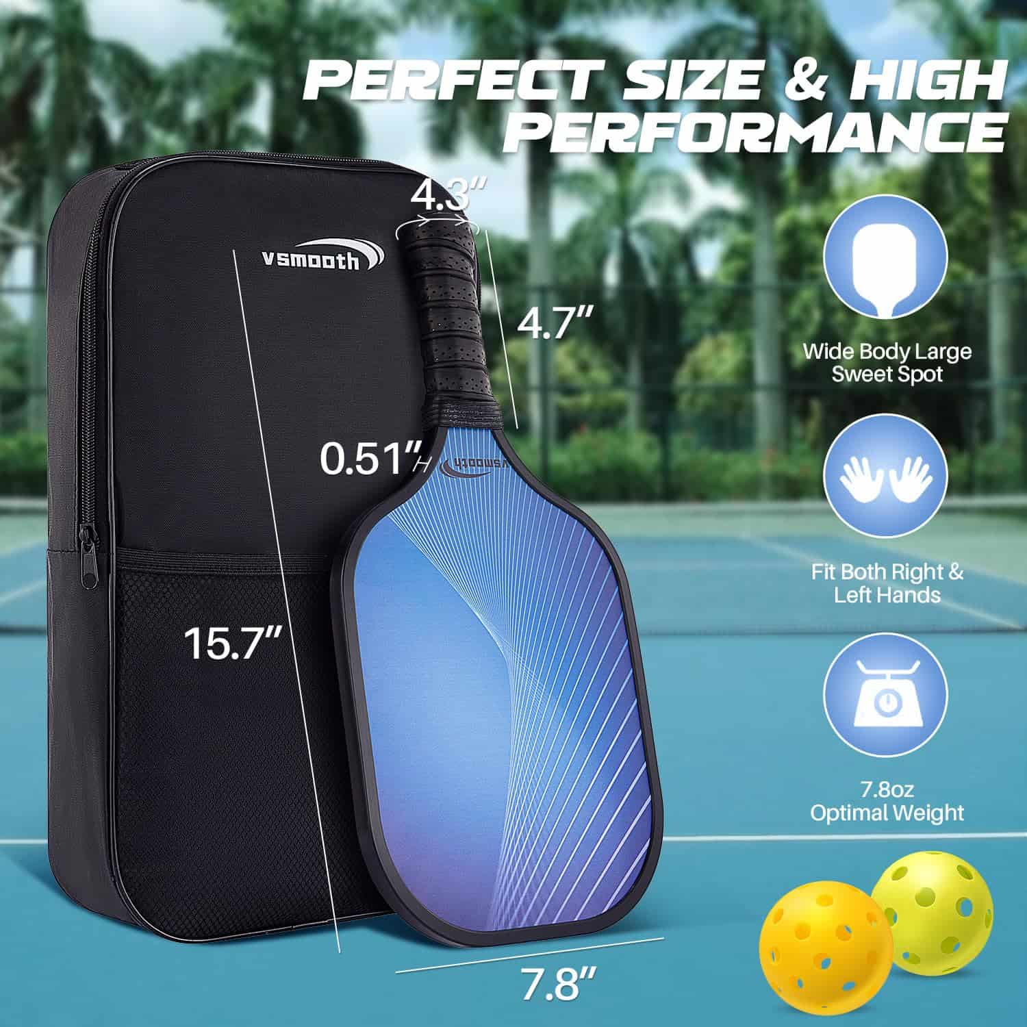 Paletas de Pickleball Duraderas con Superficie de Máxima - Imagen 5