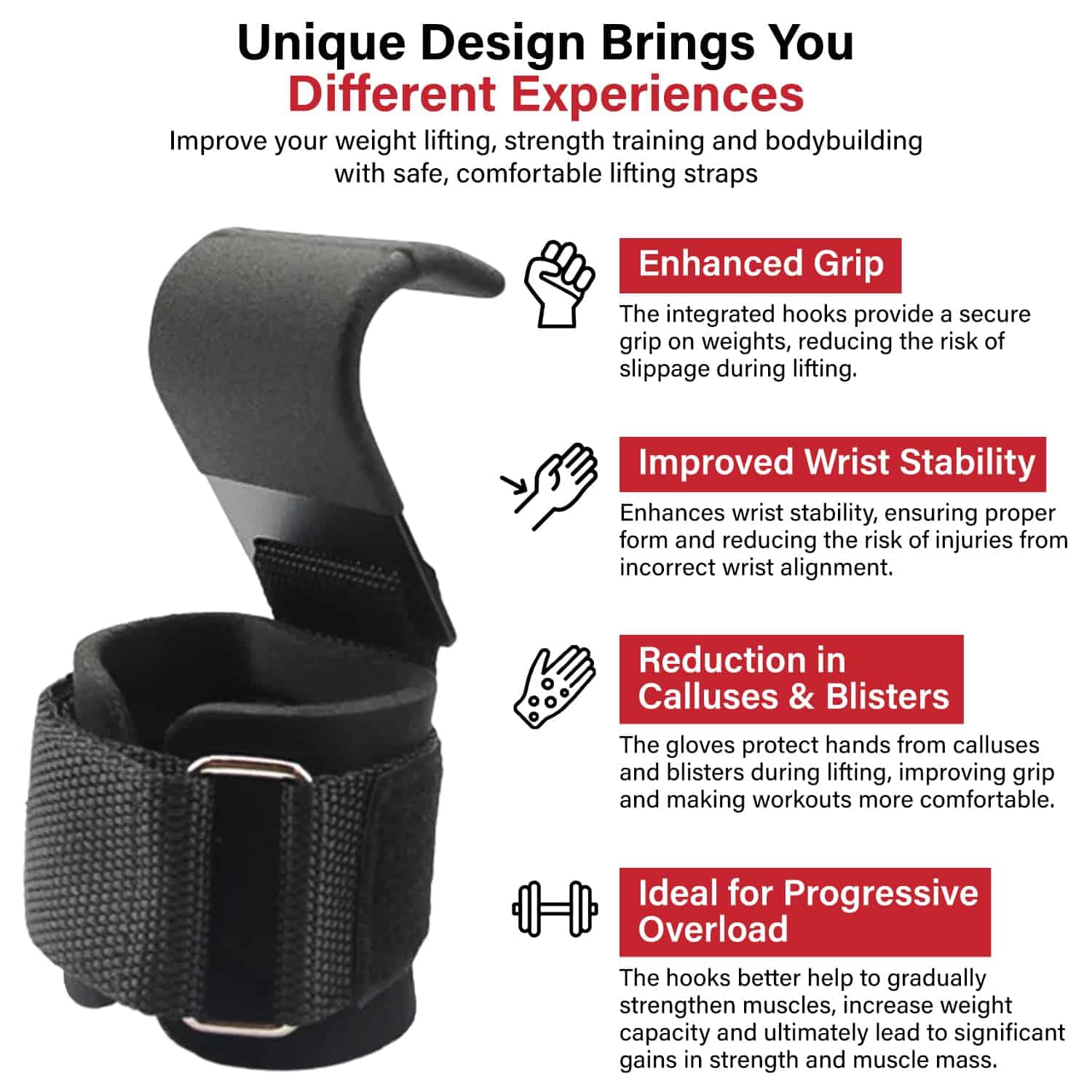 Ganchos de Levantamiento de Pesas Genéricos para Hombres y - Imagen 4