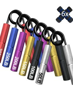 Set de 6 Entrenadores de Fuerza de Agarre, 50-300LB, Agarre