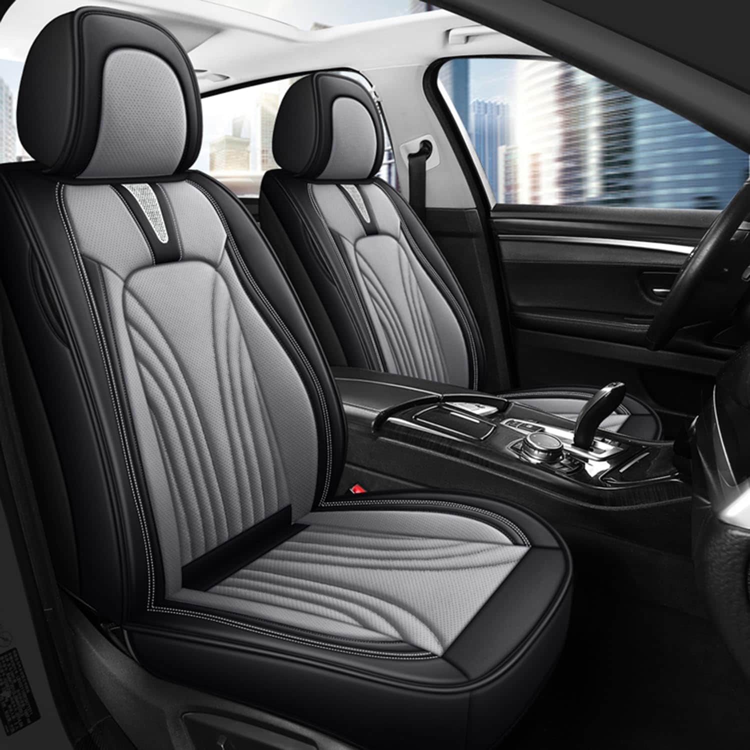 Fundas de Asiento Delantero para 2 Asientos AUQDD - Cuero