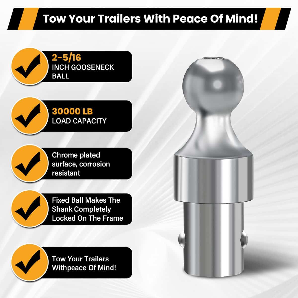 Kit de Bola de Enganche para Sistema Gooseneck 60692, 30000 - Imagen 5