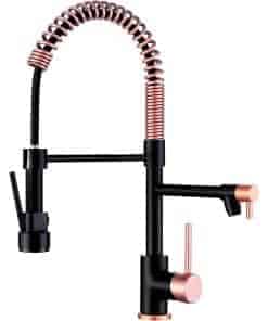 Grifo de Cocina Homefy en Oro Rosa con Rociador Extraíble,