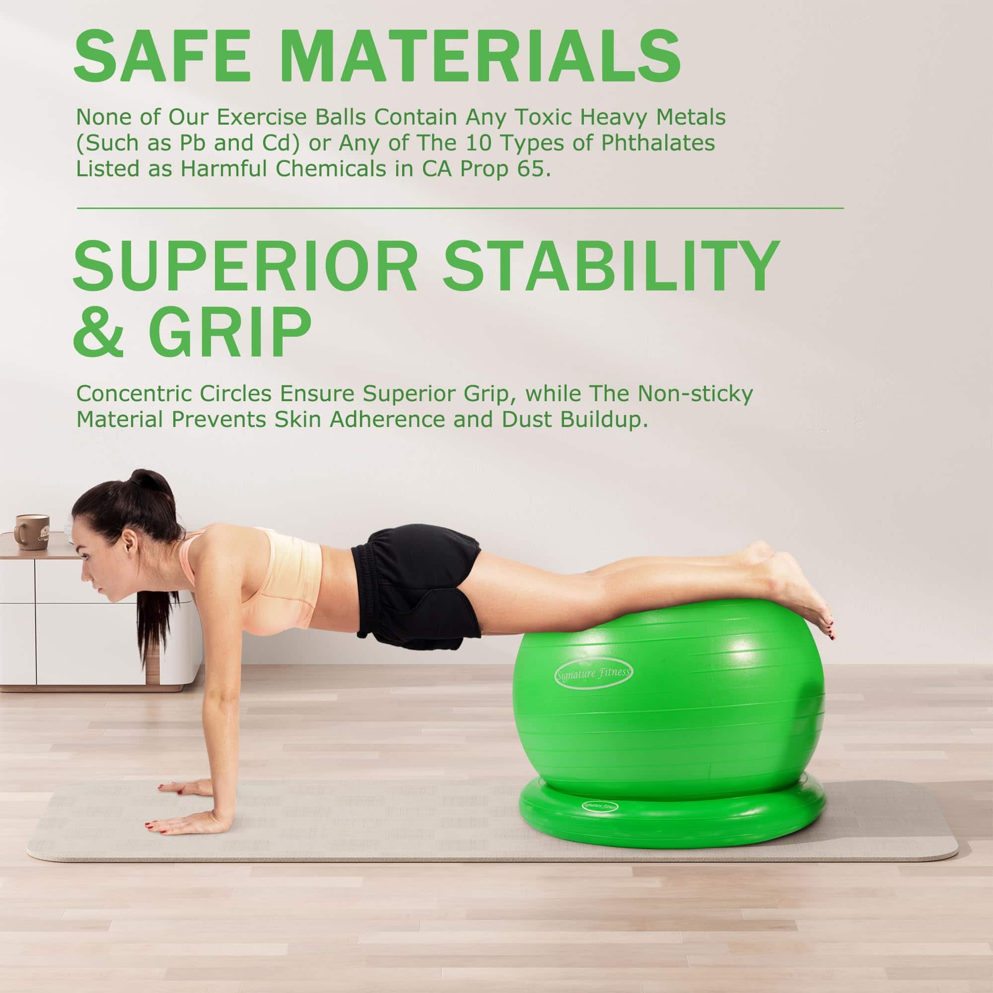 Fitvids Balón de Equilibrio con Base de Anillo Inflable, - Imagen 6