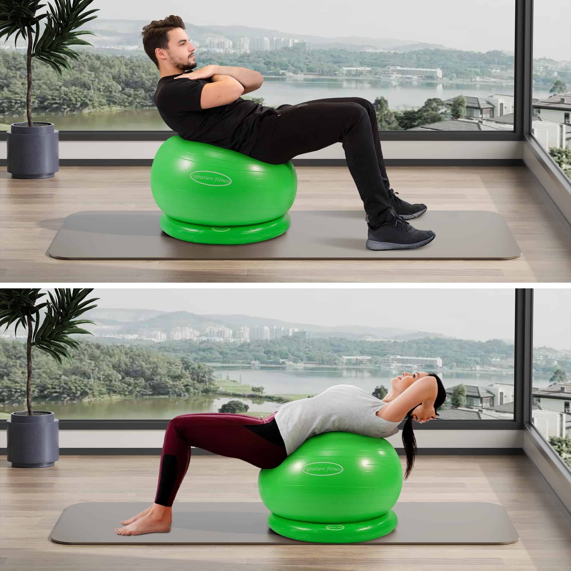 Fitvids Balón de Equilibrio con Base de Anillo Inflable, - Imagen 3