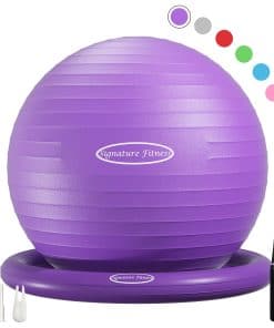 Fitvids Balance Ball con Kits de Base de Anillo Inflable,