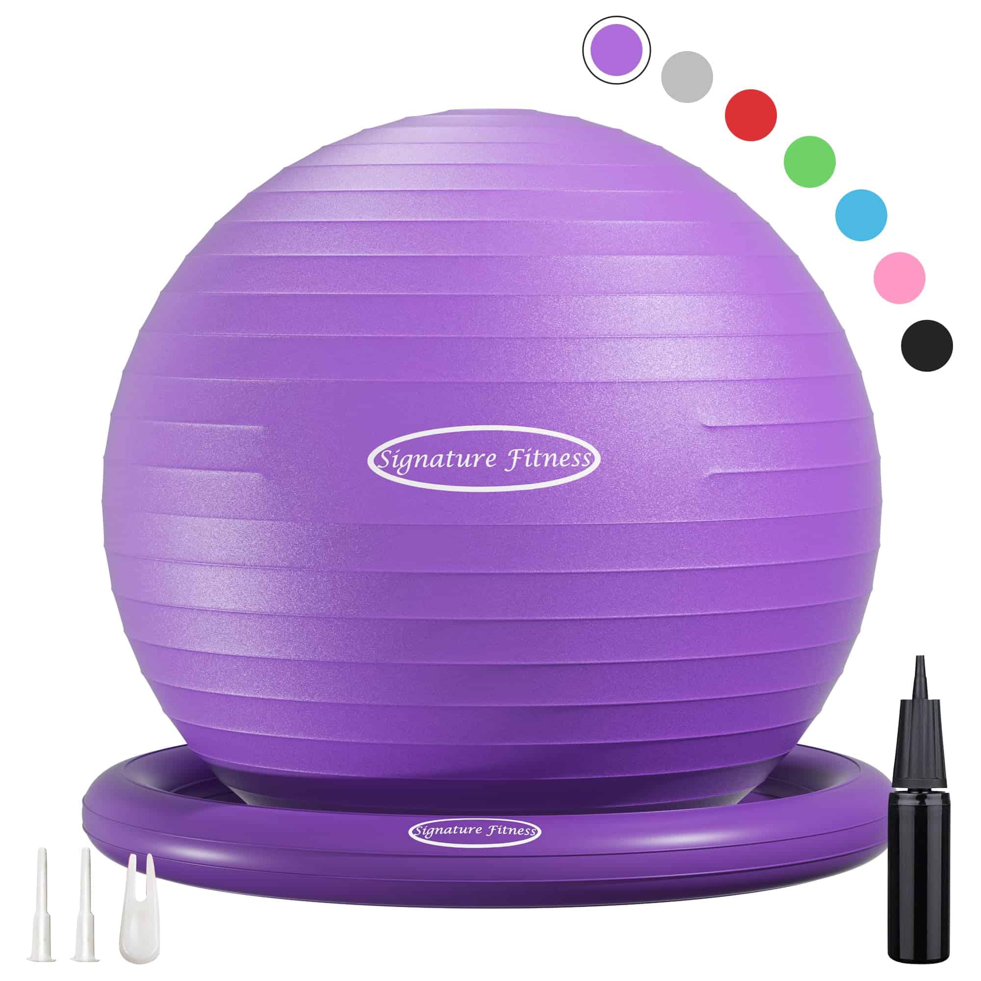 Fitvids Balance Ball con Kits de Base de Anillo Inflable,