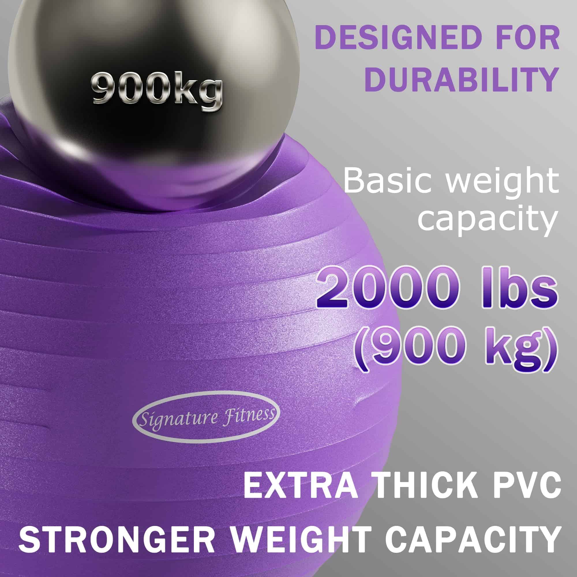 Fitvids Balance Ball con Kits de Base de Anillo Inflable, - Imagen 5