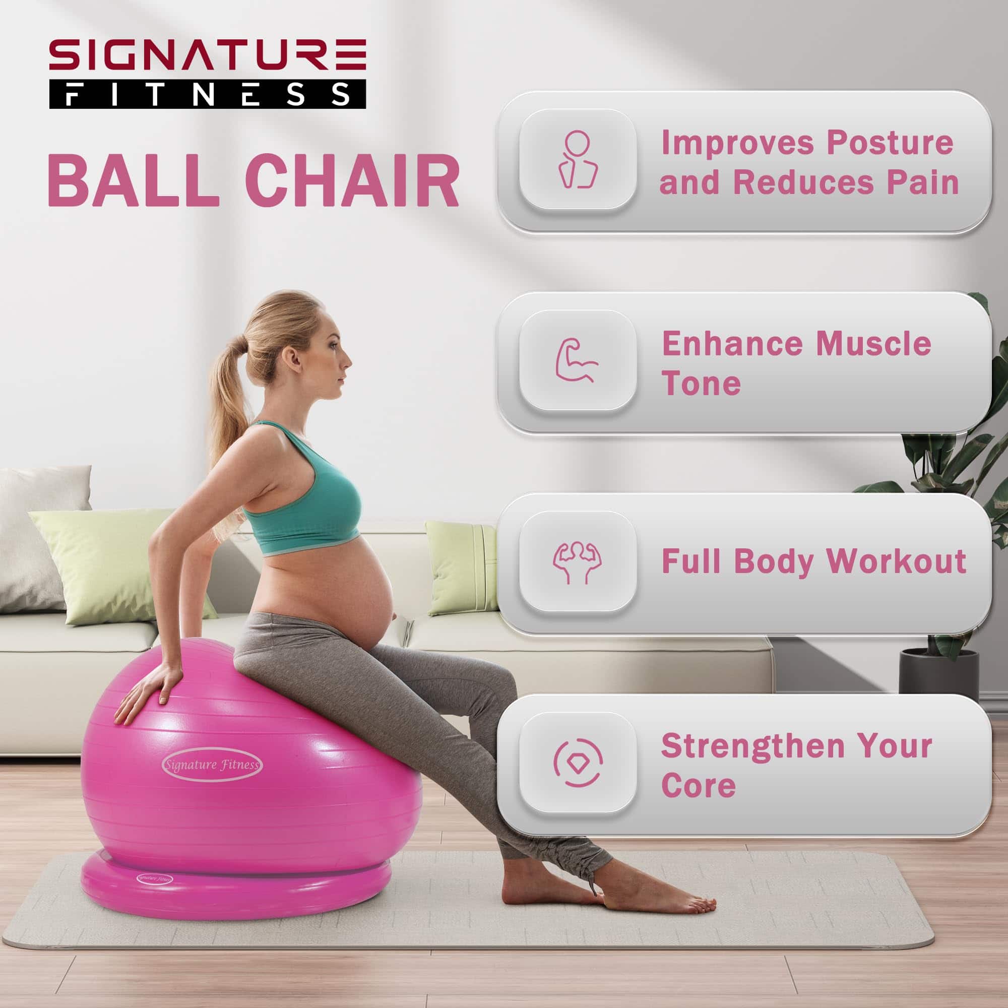 Fitvids Kit de Pelota de Equilibrio con Base de Anillo - Imagen 9