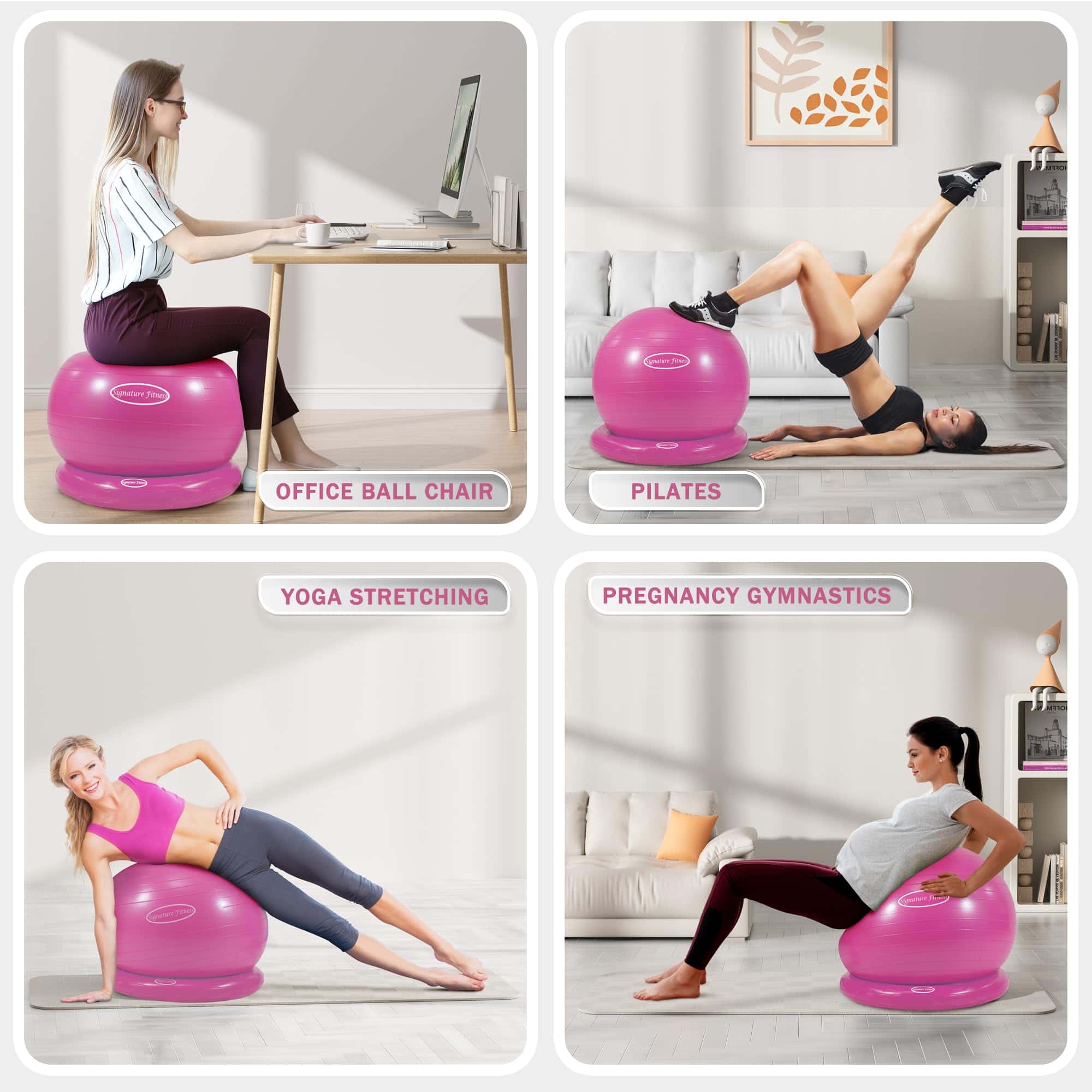 Fitvids Kit de Pelota de Equilibrio con Base de Anillo - Imagen 8