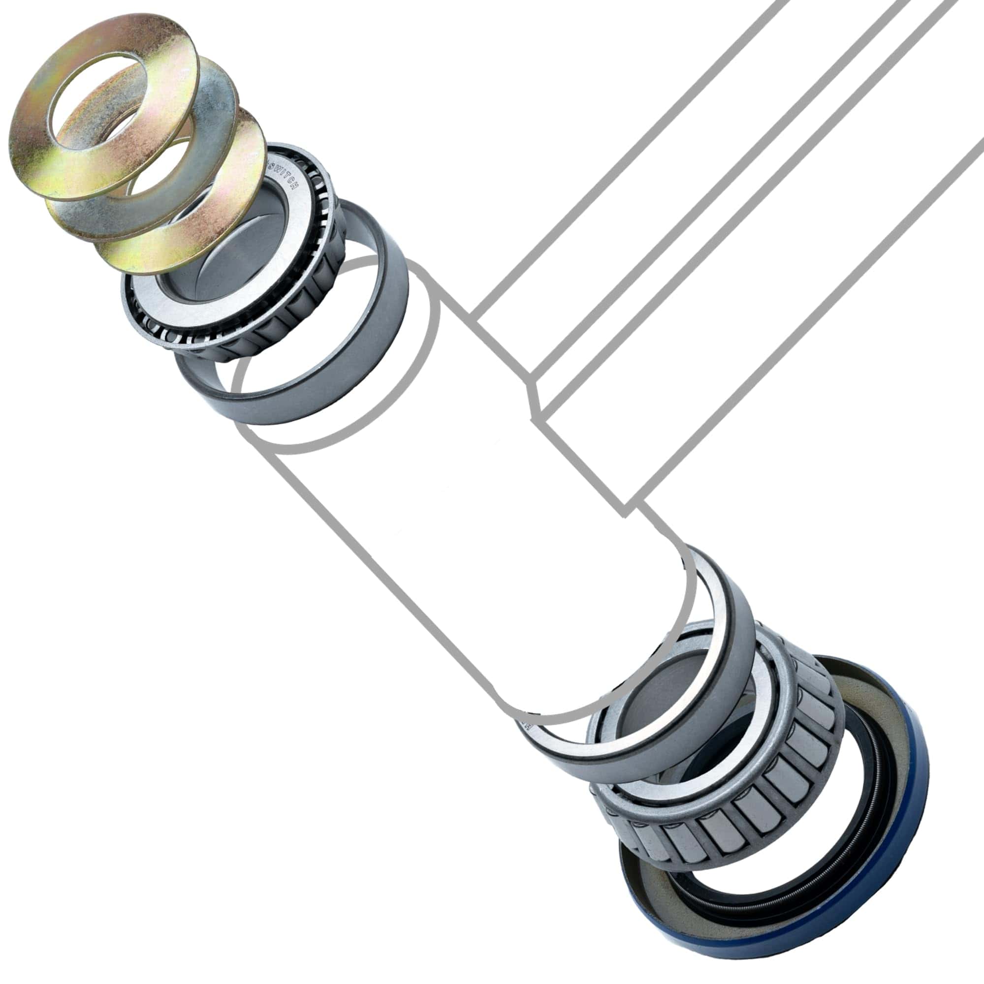 Kit de Rodamientos de Husillo de Horquilla de Interruptor - Imagen 4