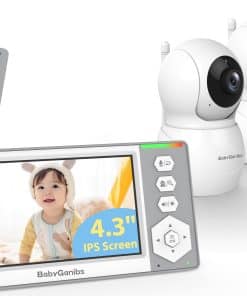 Monitor de Bebé con 2 Cámaras en Espera para Batería de 26