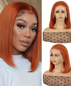 Pelucas de Bob de Encaje Frontal de Jengibre RLHAIR 13x4