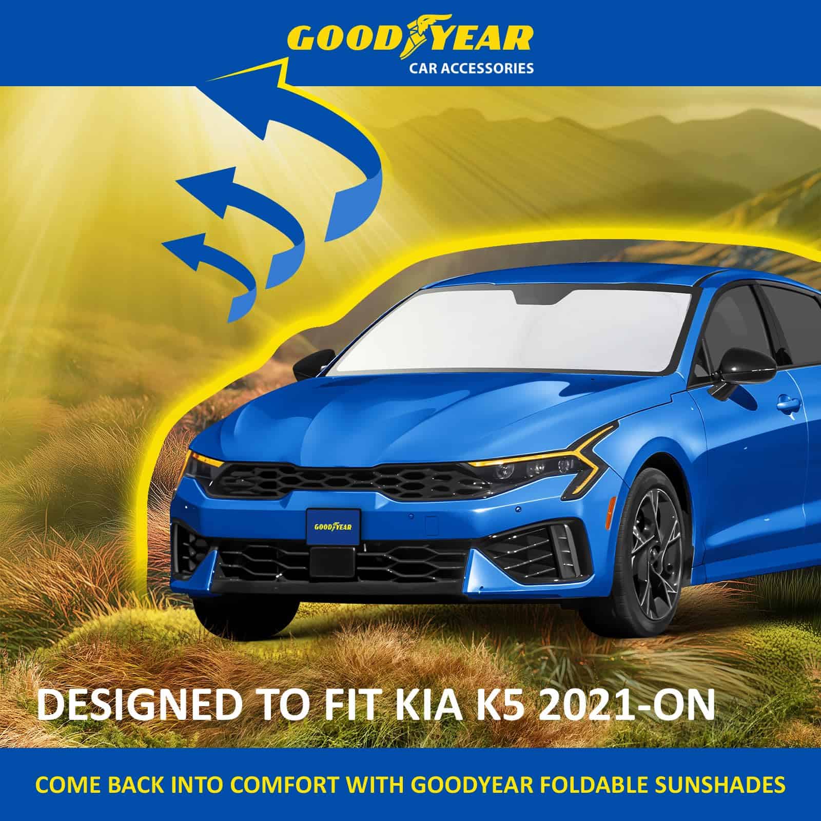 Cubierta de parabrisas plegable Goodyear para Kia K-5 - Imagen 6