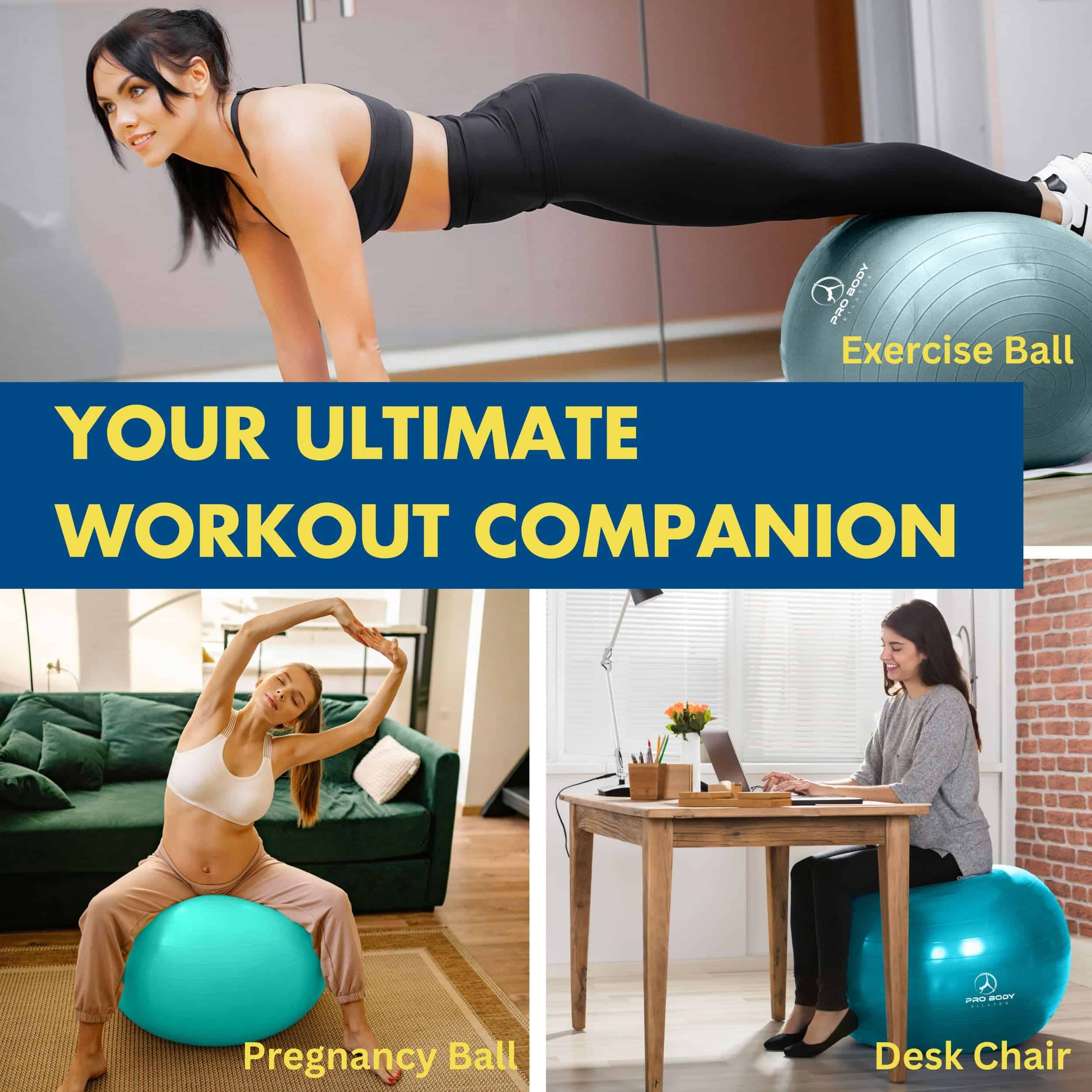 Pelota de Pilates ProBody para Embarazo - -Aqua - Imagen 9
