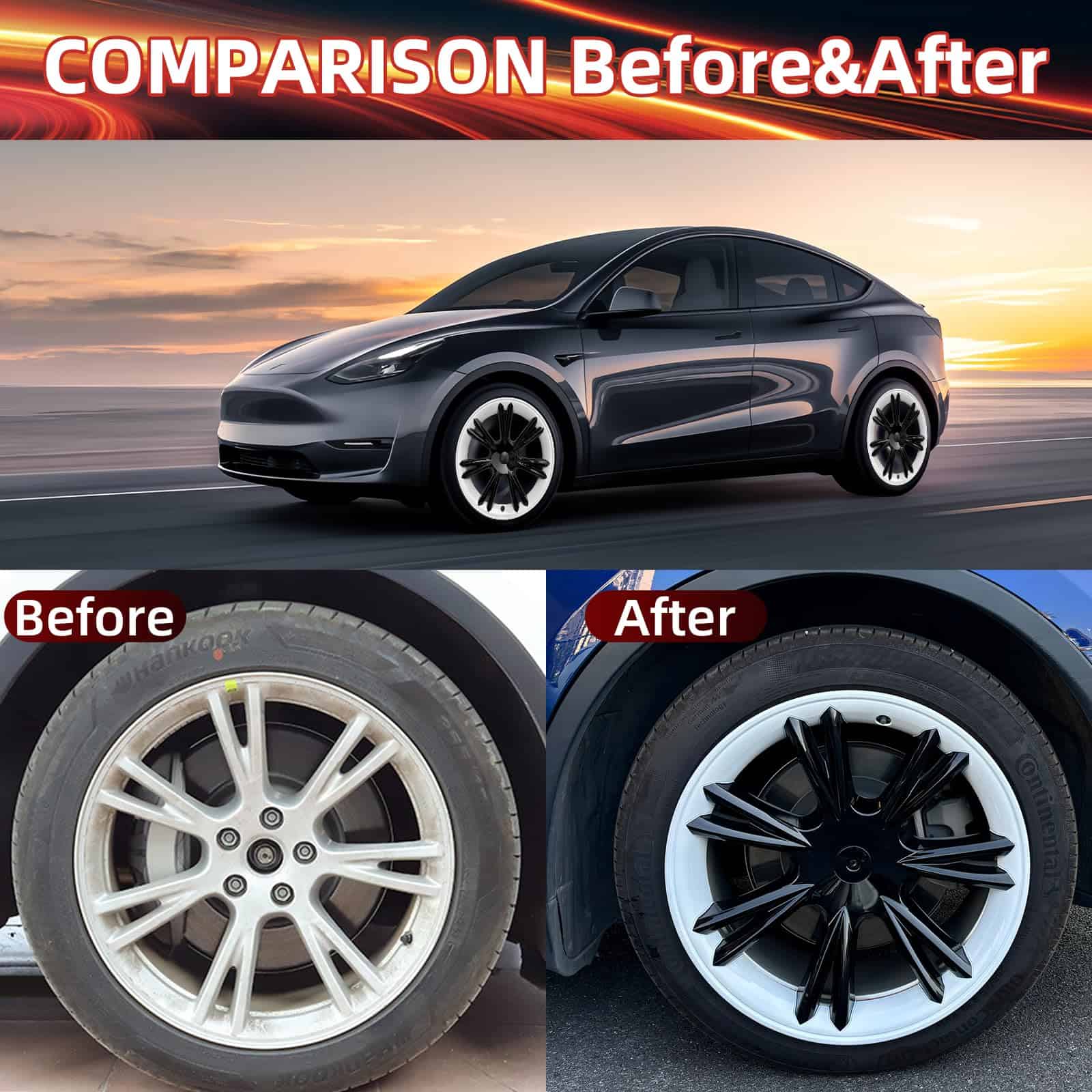 Cubiertas de rueda para accesorios Tesla Model Y 2024 de 19 - Imagen 6