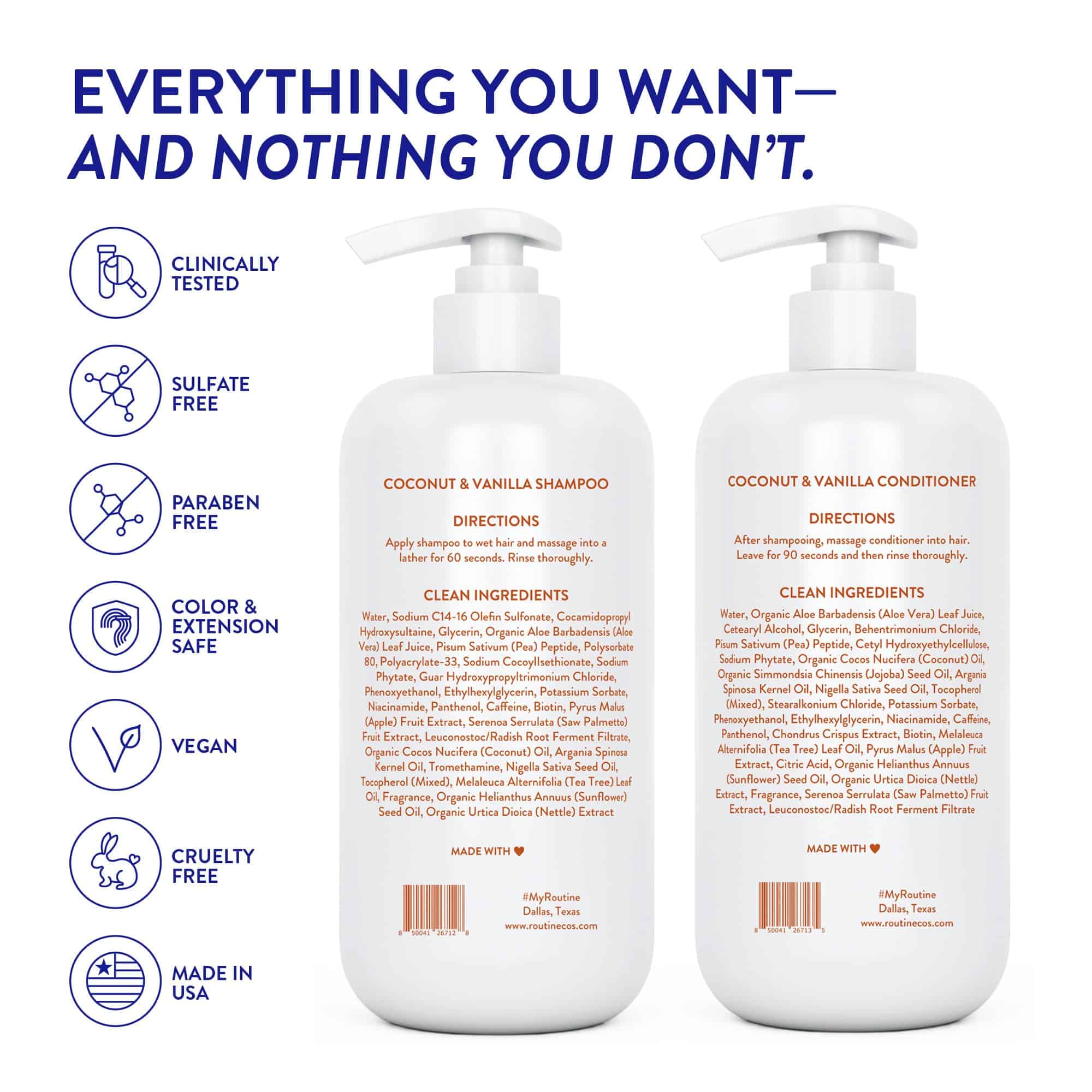 Set de Champú y Acondicionador Routine Wellness -ete de 2) - Imagen 9