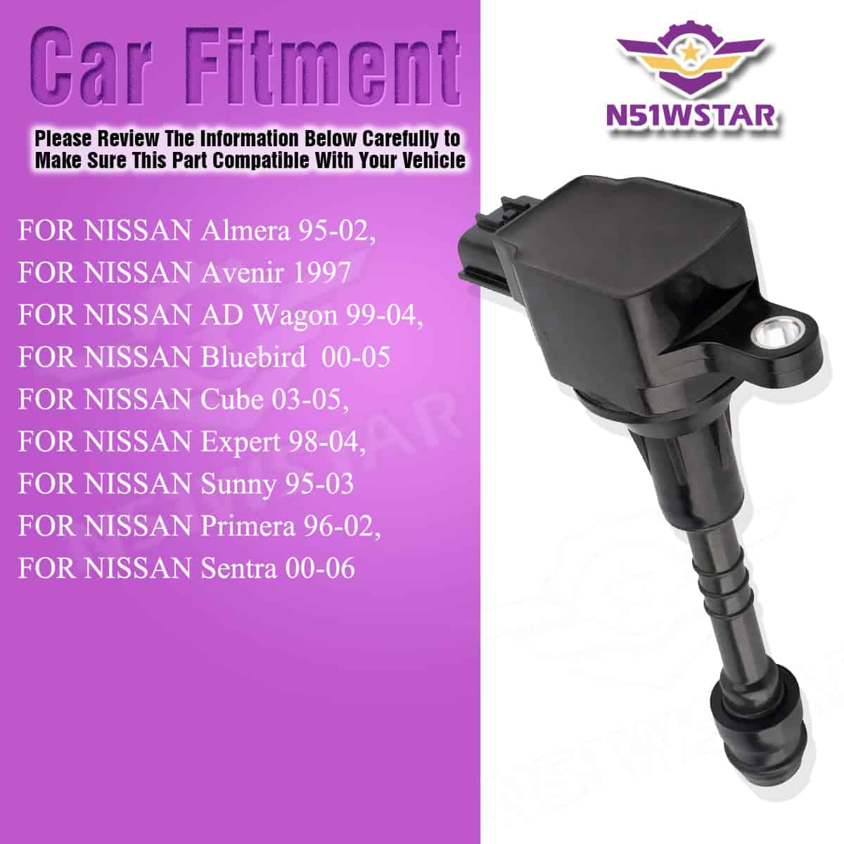 Conjunto de 4 bobinas de encendido N51WSTAR -448-6N015 - Imagen 7