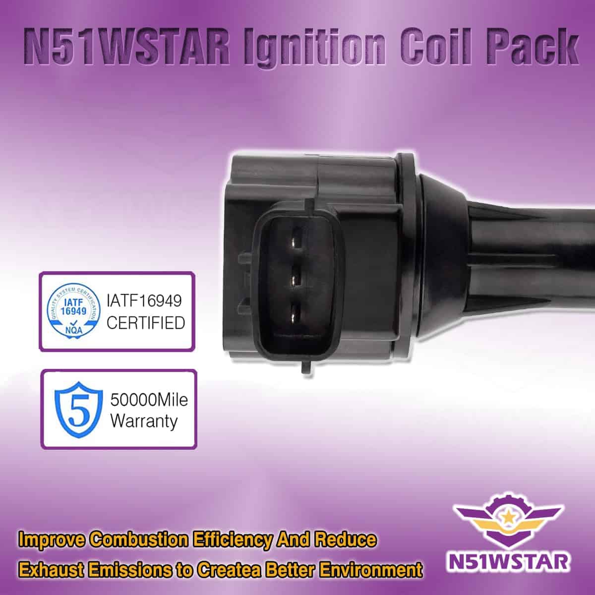 Conjunto de 4 bobinas de encendido N51WSTAR -448-6N015 - Imagen 3
