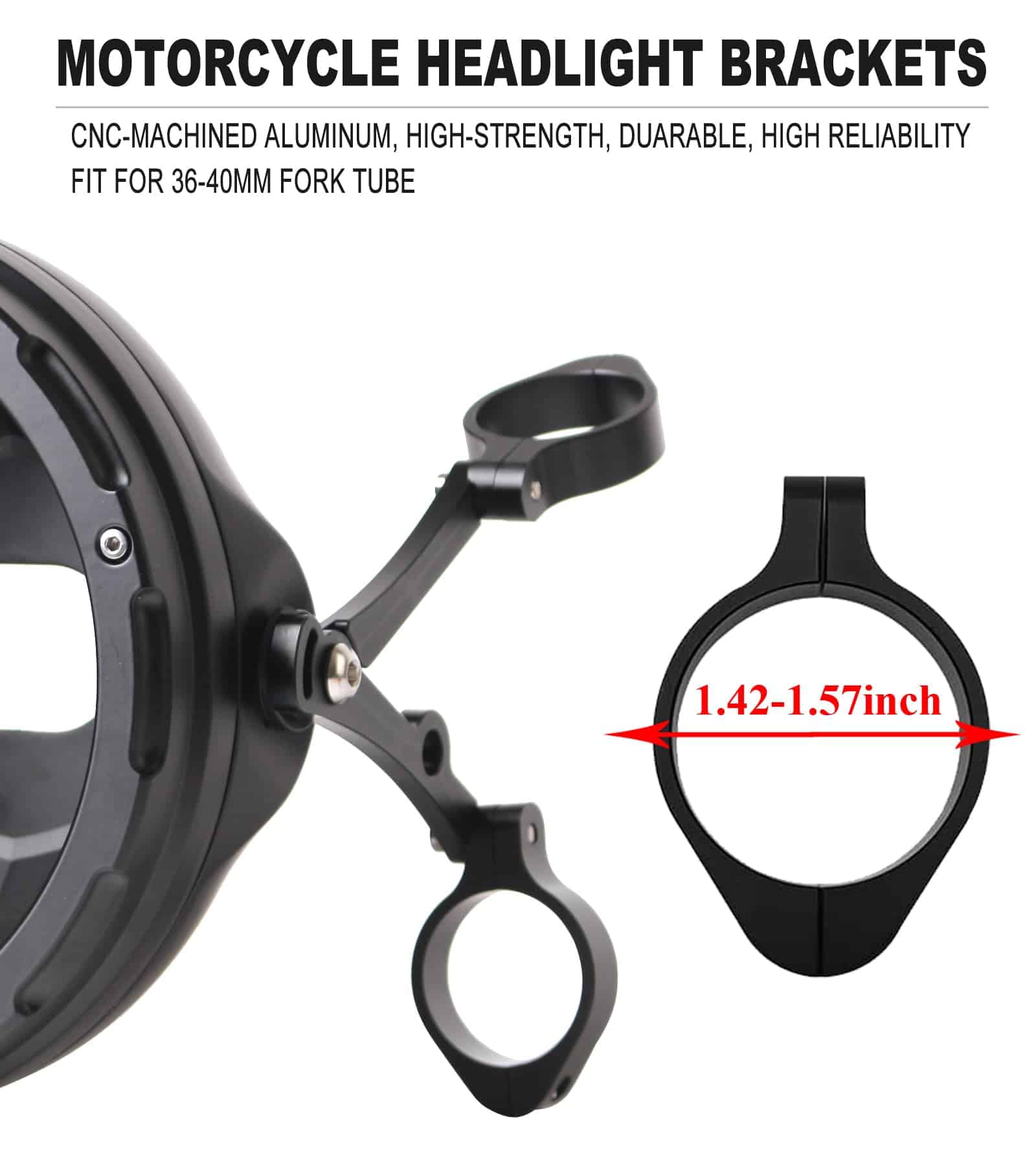 PKEDUO 50mm Soportes de Faros para Motocicletas 1.81-1.96 - Imagen 5