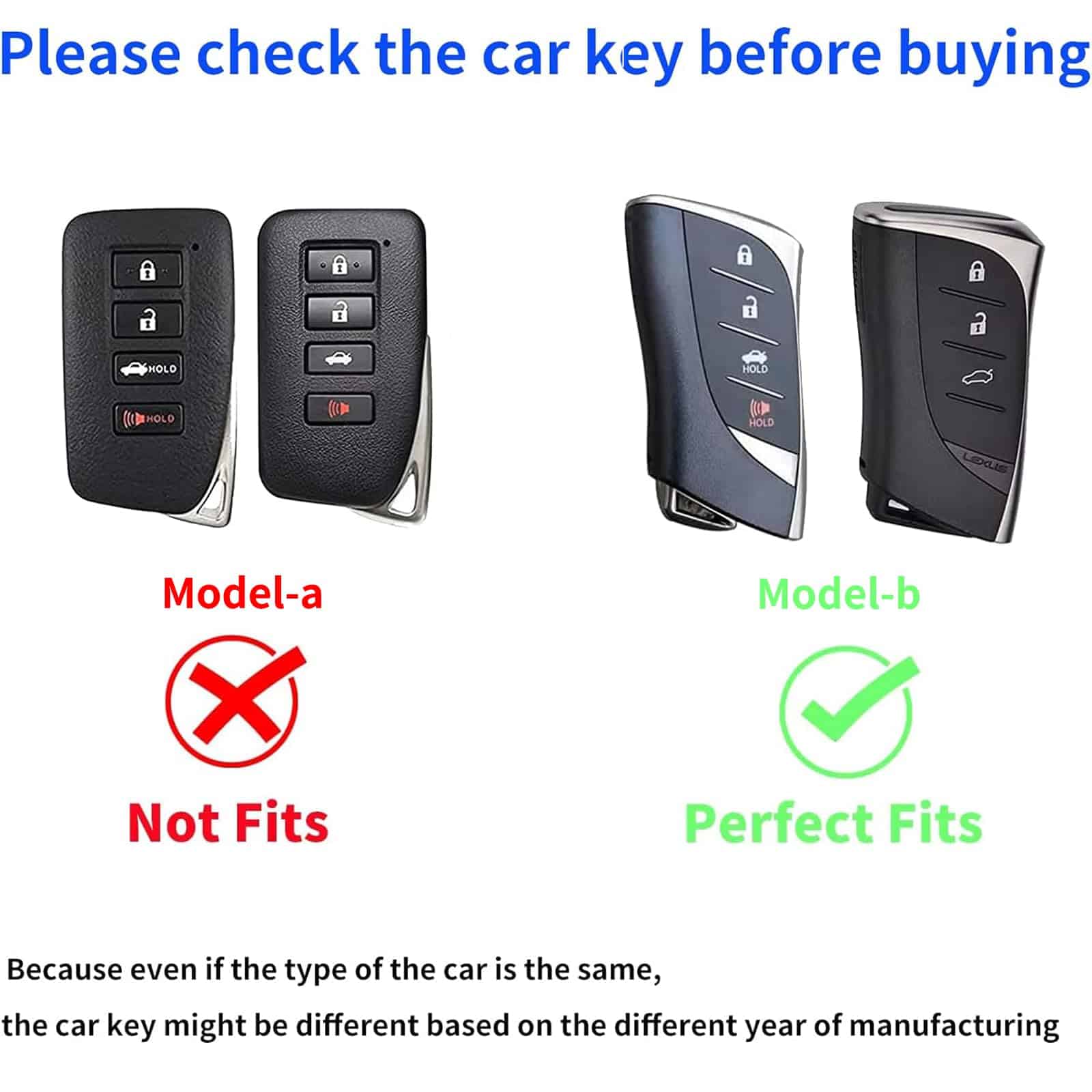 LCXJMWKL Funda para Llave de Lexus, compatible con ES350 - Imagen 3