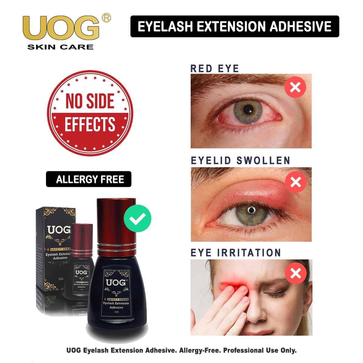 Adhesivo de extensión de pestañas UOG - Grado profesional, - Imagen 5