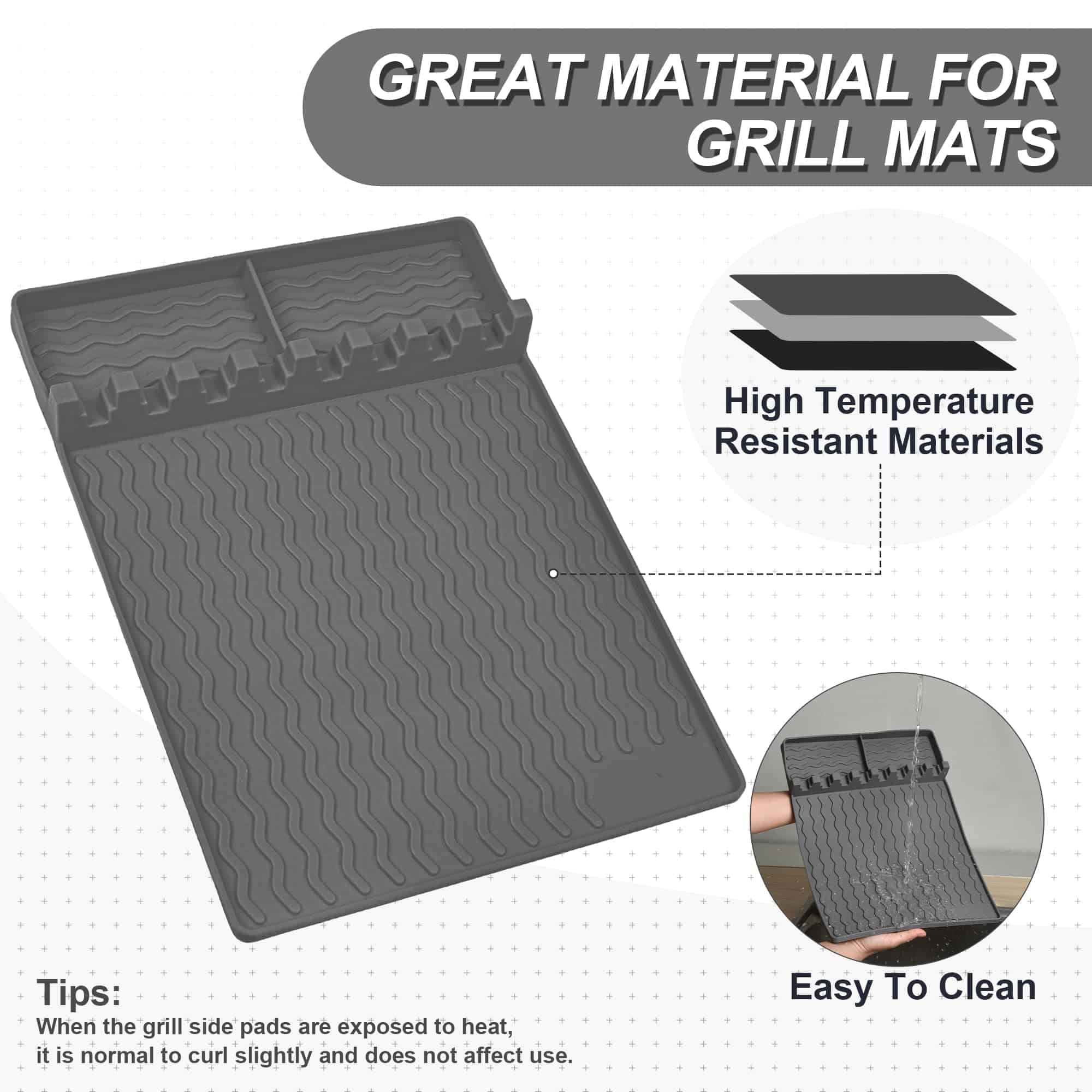 Tapete de Silicona para Estante Lateral de Parrilla para - Imagen 6