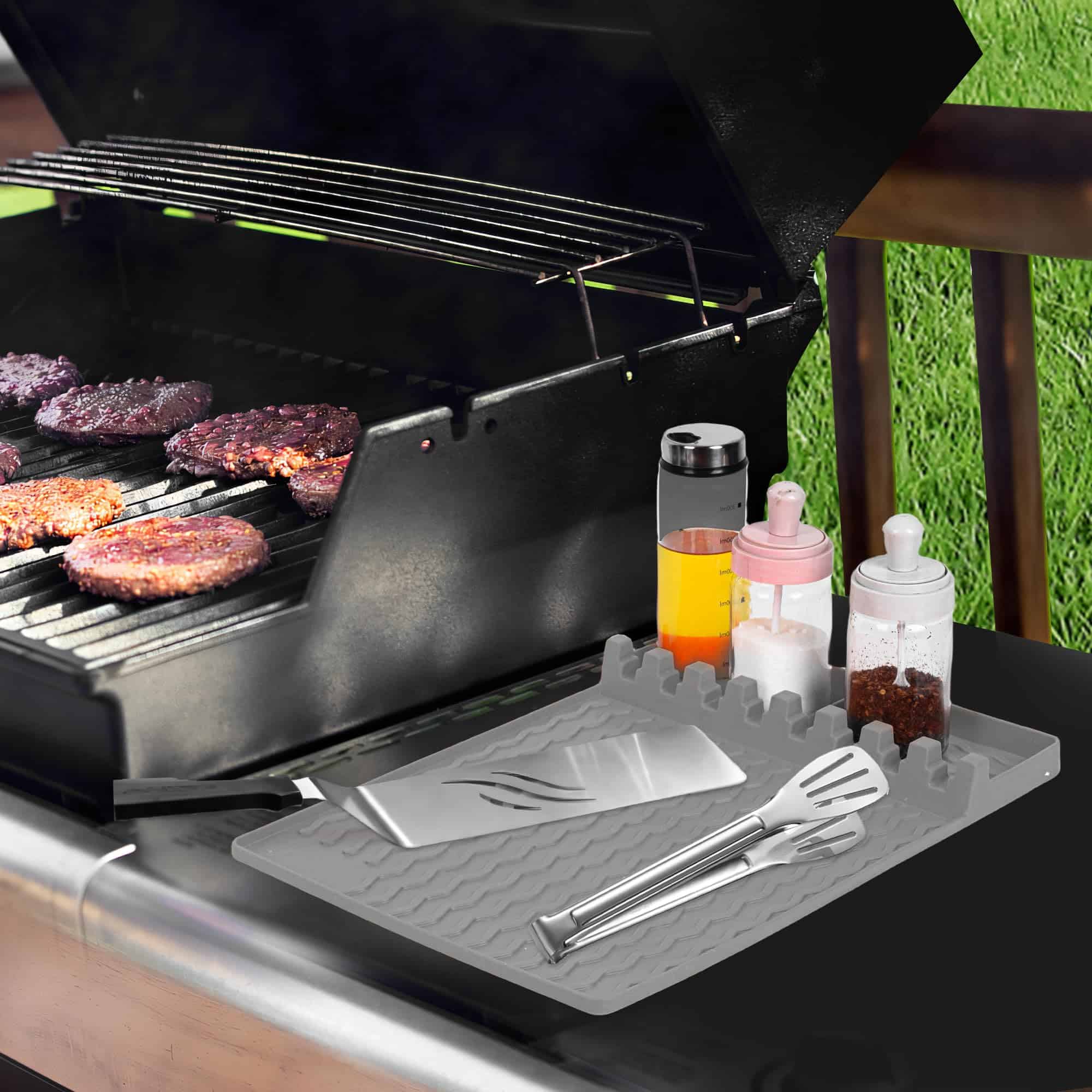 Tapete de Silicona para Estante Lateral de Parrilla para - Imagen 3