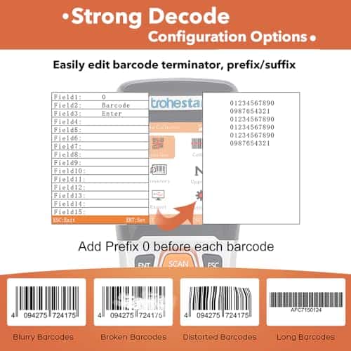 Escáner de códigos de barras inalámbrico - -N4-1D-OR) - Imagen 9