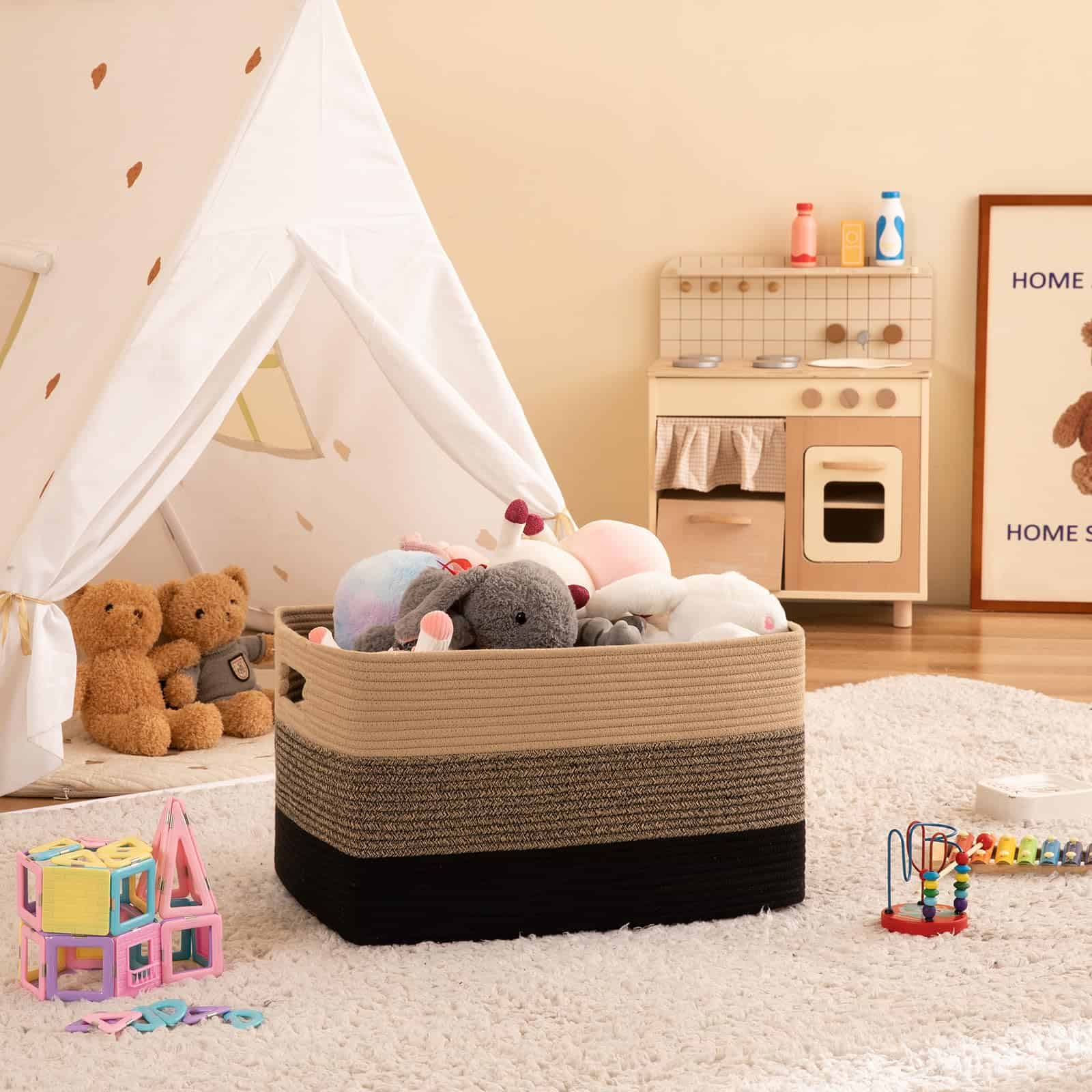 Canasta XXXL OIAHOMY para Mantas, Canasta Rectangular de - Imagen 6