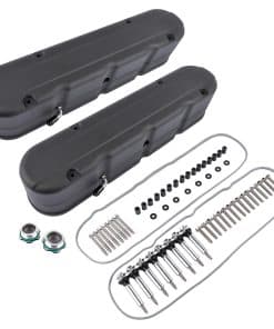 LS Cubiertas de Válvula de Aluminio Fundido Negro con Kit