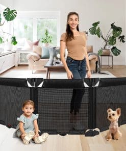 82" Puerta de seguridad extra ancha de 3 paneles plegables